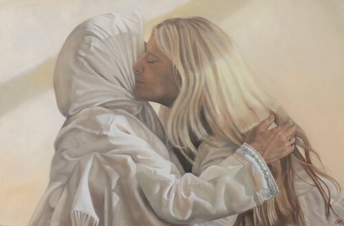 Embrace van Gerty Vos, Schilderij te koop op Singulart