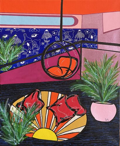 « L’hôtel particulier » di ISIS ., Pittura in vendita su Singulart