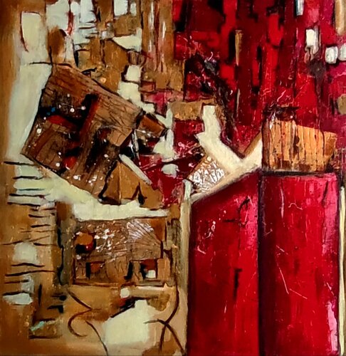 Red fusion di Lena Lito, Pittura in vendita su Singulart