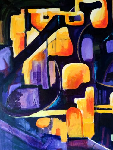 Architetture nella Notte by Lena Lito, Painting for Sale on Singulart