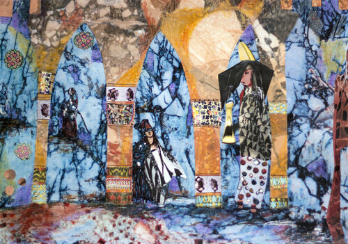 Sob os Arcos de Azulejos Azuis von Maristela Ribeiro, Fotografie kaufen auf Singulart