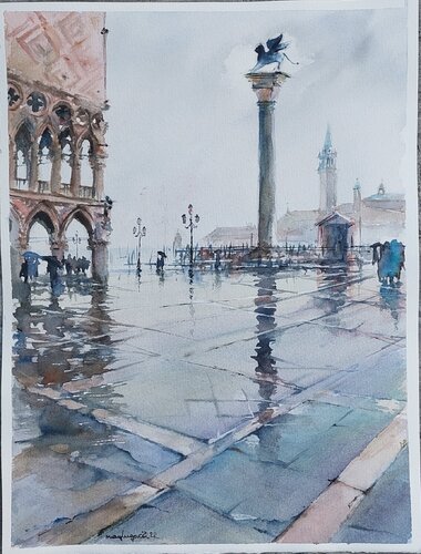 PLAZA DE SAN MARCOS DE VENECIA di Maylu García, Pittura in vendita su Singulart