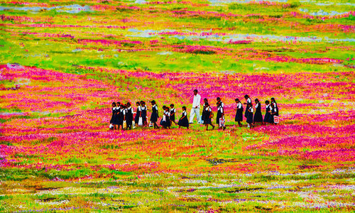 School trip di CR Shelare, Pittura in vendita su Singulart