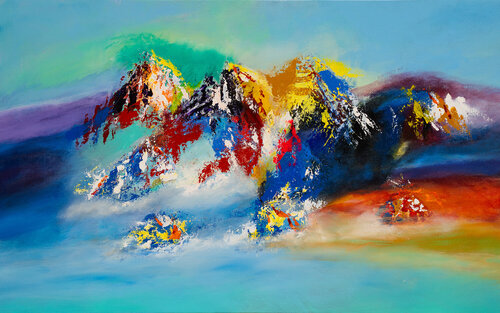 Himalayan beauty by CR Shelare, Painting for Sale on Singulart