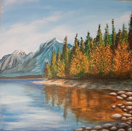 Herbst am See by Davorka Azinovic, Painting for Sale on Singulart