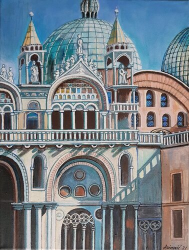 Markusplatz van Davorka Azinovic, Schilderij te koop op Singulart