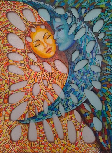 Sonne und Mond van Davorka Azinovic, Schilderij te koop op Singulart