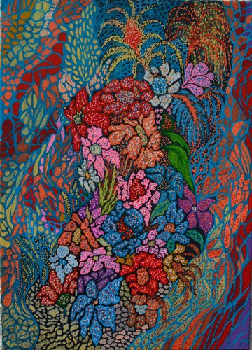 Blauer Garten by Davorka Azinovic, Painting for Sale on Singulart