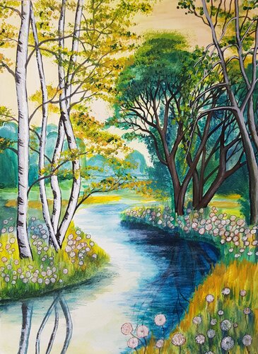 Pustenblumen by Davorka Azinovic, Painting for Sale on Singulart