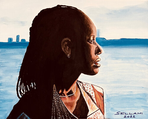 Black Beauty van Ingrid Sellami, Schilderij te koop op Singulart