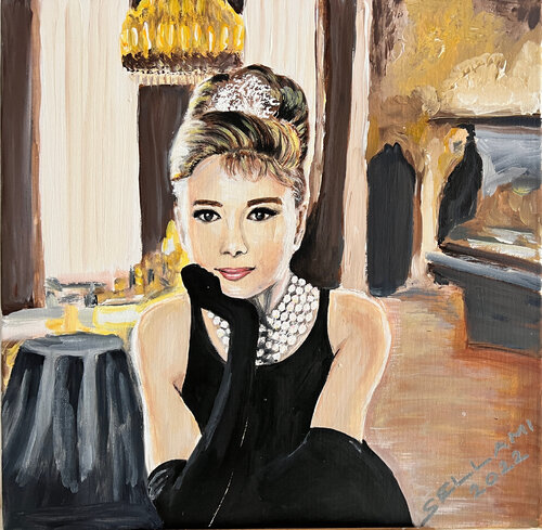 Breakfast at Tiffany's di Ingrid Sellami, Pittura in vendita su Singulart