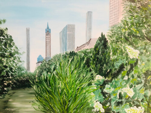Central Park NY von Ingrid Sellami, Malerei kaufen auf Singulart