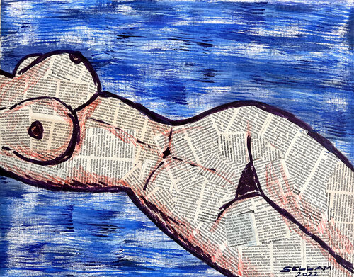 Floating Woman von Ingrid Sellami, Malerei kaufen auf Singulart