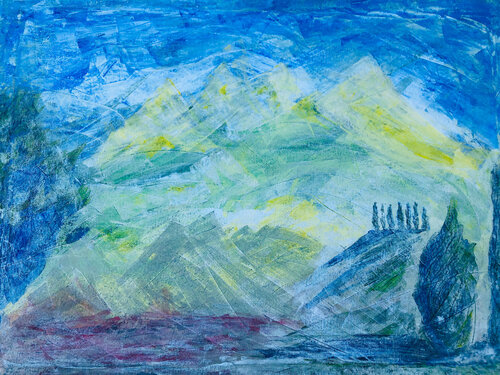 Landschaft abstrakt di Ingrid Sellami, Pittura in vendita su Singulart