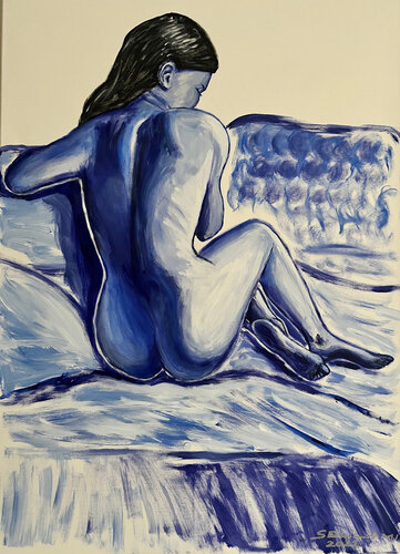 Lonely Girl van Ingrid Sellami, Schilderij te koop op Singulart