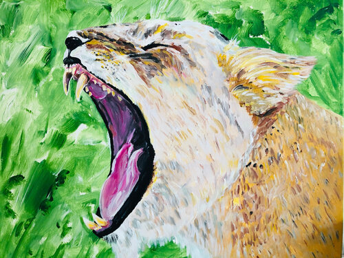 Löwin van Ingrid Sellami, Schilderij te koop op Singulart