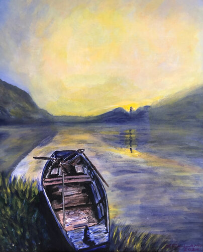 See mit Boot de Ingrid Sellami, Pintura a la venta en Singulart