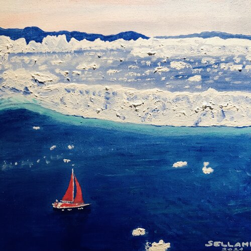 Segelschiff Eismeer von Ingrid Sellami, Malerei kaufen auf Singulart