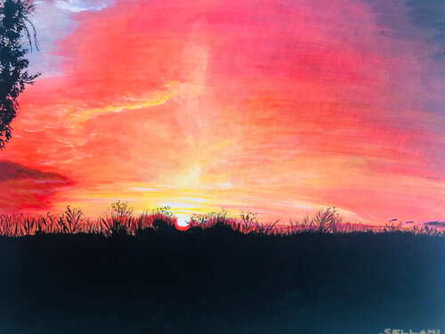 Sonnenaufgang di Ingrid Sellami, Pittura in vendita su Singulart