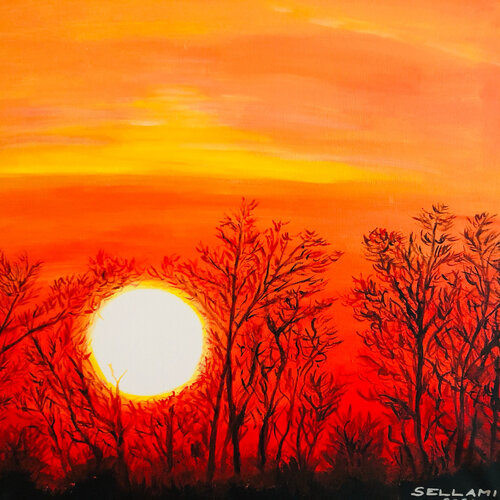 Sonnenaufgang van Ingrid Sellami, Schilderij te koop op Singulart