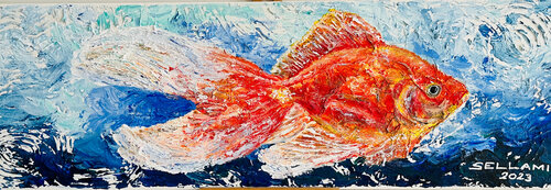 Goldfisch van Ingrid Sellami, Schilderij te koop op Singulart