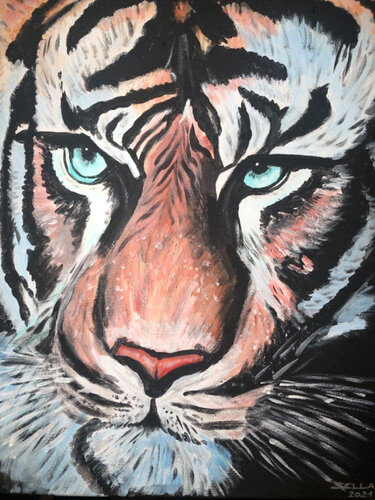 Tiger van Ingrid Sellami, Schilderij te koop op Singulart