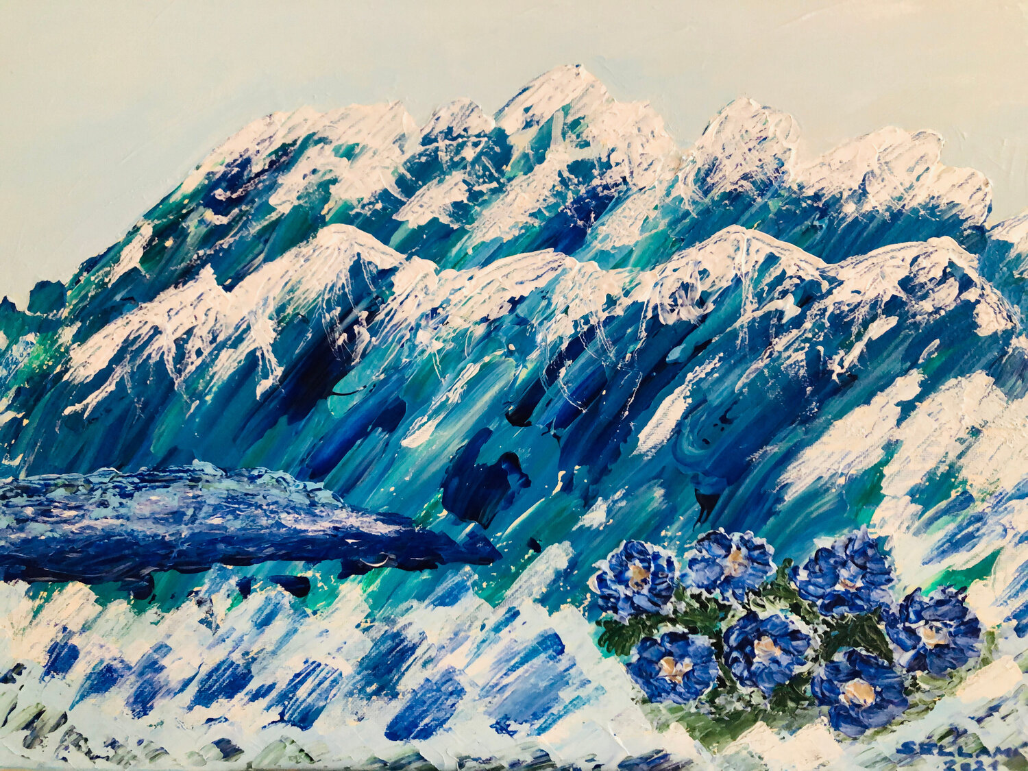 Gebirge abstrakt Ingrid Sellami