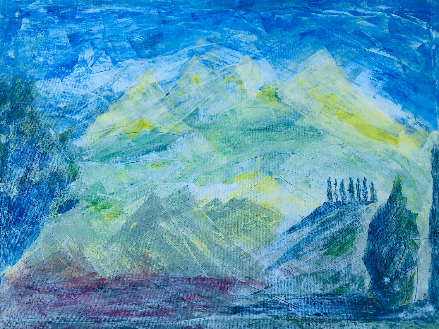 Landschaft abstrakt Ingrid Sellami