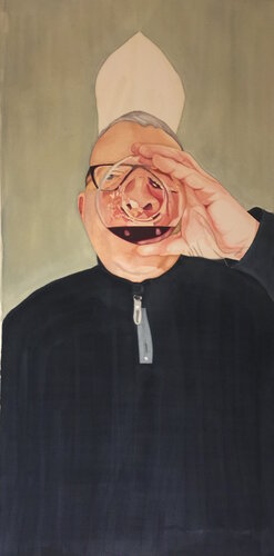 Papst Klaus 2 by Albert Heiser, AH, Work on Paper for Sale on Singulart