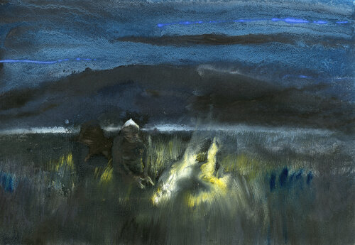 Steppe 3 by Hugues Breton, Painting for Sale on Singulart