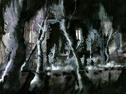 En traversant la nuit #1 by Hugues Breton, Painting for Sale on Singulart