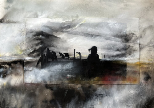 Steppe #20 by Hugues Breton, Painting for Sale on Singulart