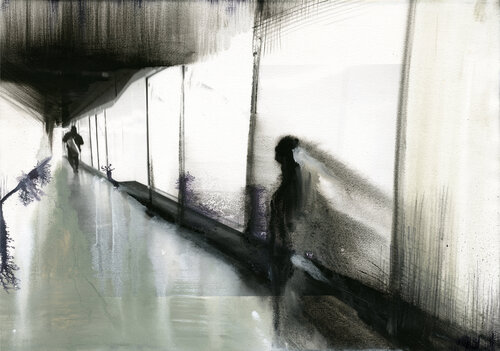 En traversant la nuit#7 de Hugues Breton, Pintura a la venta en Singulart