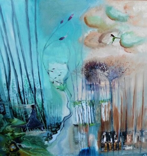 Tale of the inner depth, part 1 van Bo Vivante, Schilderij te koop op Singulart