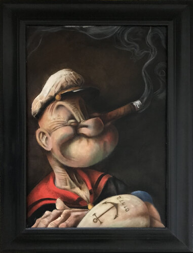 Popeye con Avana von Alessandro Marini, Malerei kaufen auf Singulart