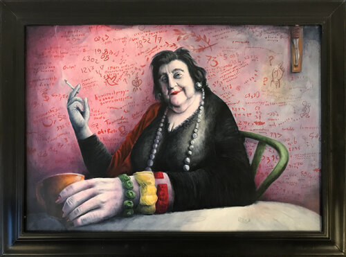 La Poetessa dei Navigli by Alessandro Marini, Painting for Sale on Singulart