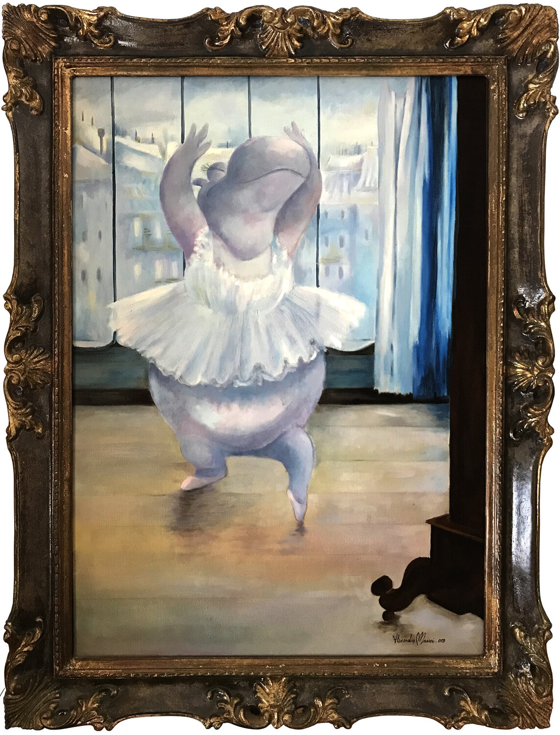 Quasi come una ballerina di Degas Alessandro Marini Dipinto originale in vendita