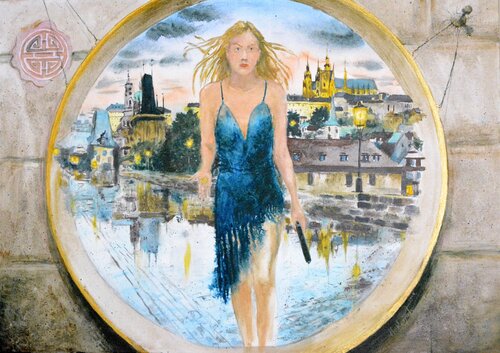 Gold - Seductivity of promisess 50x70cm 2017 di Nenad Kojić, Pittura in vendita su Singulart