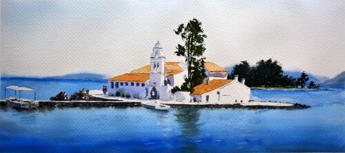 Krf Corfu Greece 23x54 cm 2019 van Nenad Kojić, Schilderij te koop op Singulart