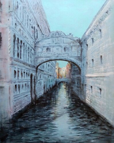 Ponte dei Sospiri / Bridge of Sighs Venice Italy 50x40cm 2024 de Nenad Kojić, Pintura a la venta en Singulart