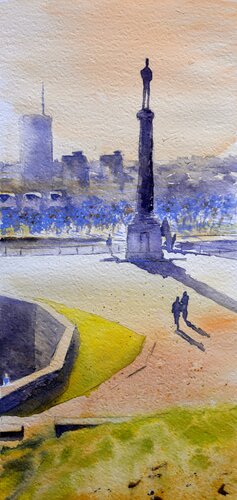 Pobednik na uscu #1 Beograd 17x36 cm 2020 von Nenad Kojić, Malerei kaufen auf Singulart