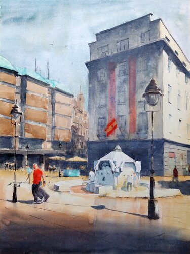 Instituto Cervantes de Belgrado 45x60 cm 2025 van Nenad Kojić, Schilderij te koop op Singulart