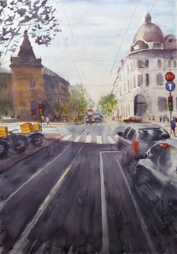 Big Pizza SKC 50x70cm 2025 van Nenad Kojić, Schilderij te koop op Singulart