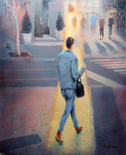 Balkan-devojka, Belgrade 45x55cm 2025 by Nenad Kojić, 회화 for Sale on Singulart