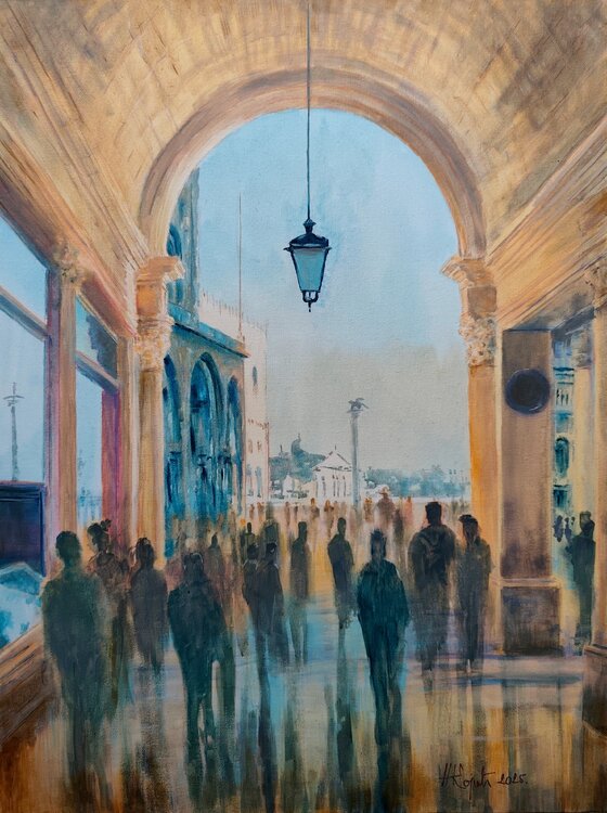Shadow at San Marco square Venice Italy 60 x 80 cm 2025 Nenad Kojić