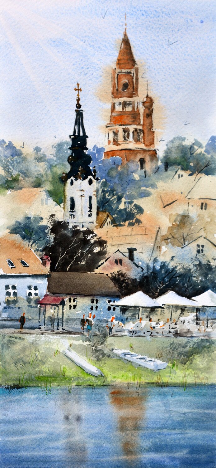 Dunavski kej Zemun 17x36cm 2022 Nenad Kojić