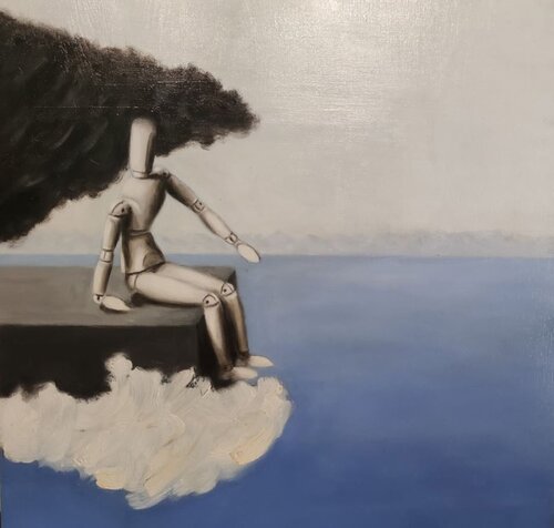 Jump in the blu par Paolo Parenti, Peinture en vente sur Singulart