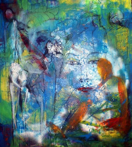 Die blaue Diva by Petra Kohns-Merges, Painting for Sale on Singulart