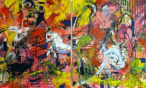 Traumwelt (Diptychon) von Petra Kohns-Merges, Malerei kaufen auf Singulart