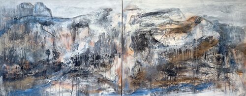 Laurins Reich (Diptychon) de Petra Kohns-Merges, Pintura a la venta en Singulart